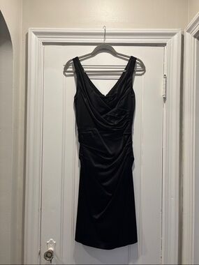 Suzy Chin for Maggy Boutiqe Black ruched Women's Dress